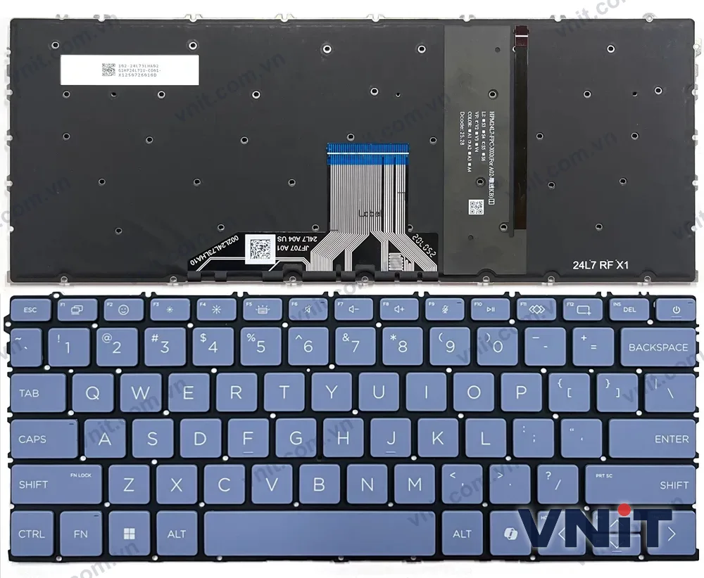 Bàn phím Laptop HP OmniBook 14-he, 14-fp, 14t-fr, 16-au, 16-bf, 16-fb (Có đèn nền) (Màu xanh)