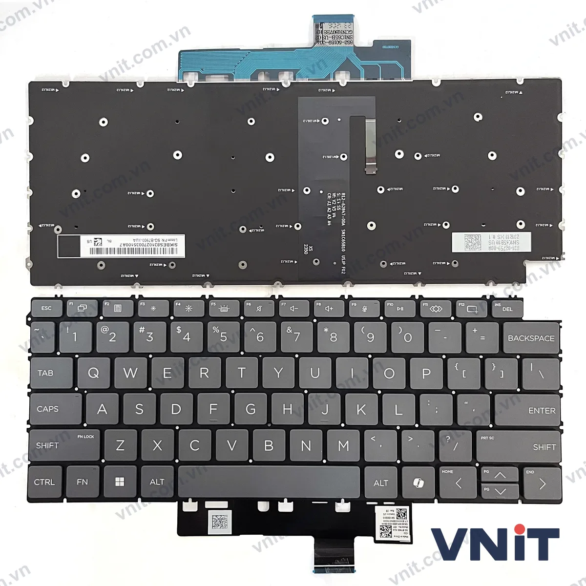 Bàn phím Laptop HP OmniBook Ultra 14-FD, 14T-FH, Flip 14-FH (Có đèn nền) (Màu xám)