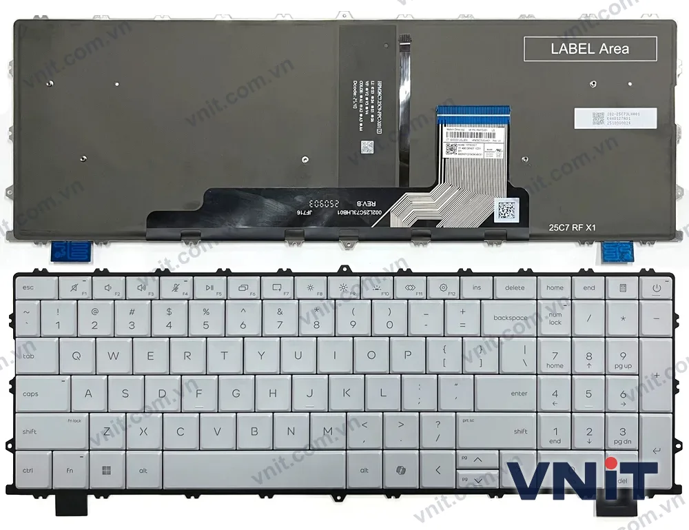 Bàn phím Laptop HP OmniBook X Flip 2-in-1 16t-cb 16z-cc (Có đèn nền) (Màu trắng)