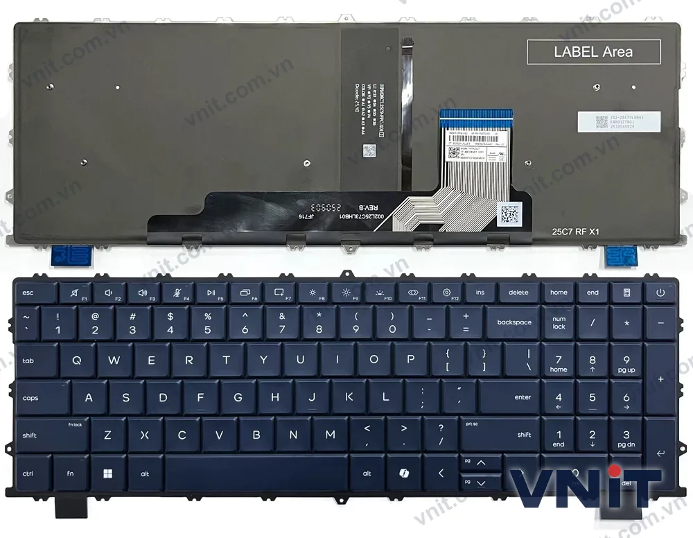Bàn phím Laptop HP OmniBook X Flip 2-in-1 16t-cb 16z-cc (Có đèn nền) (Màu xanh)