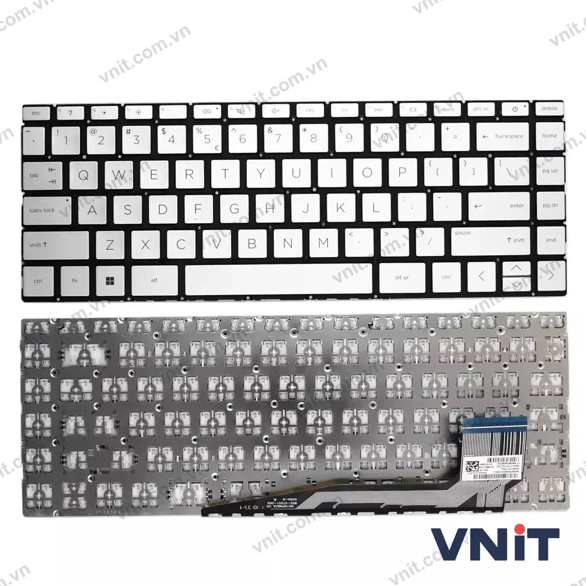 Bàn phím Laptop HP Pavilion 13-BE, 14-EH, 14-EY, 14-EW, F1 question (Màu bạc)
