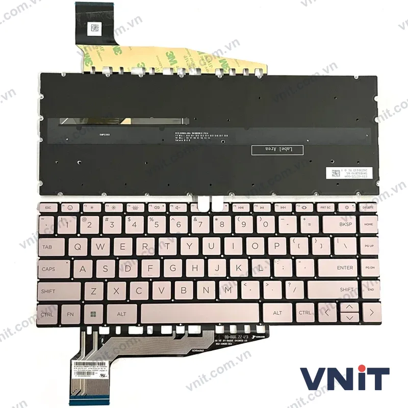 Bàn phím Laptop HP Pavilion 13-BE, 14-EH, 14-EY, 14-EW, F1 smile (Có đèn nền) (Màu hồng)