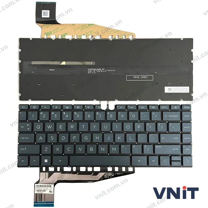 Bàn phím Laptop HP Pavilion 13-BE, 14-EH, 14-EY, 14-EW, F1 smile (Có đèn nền) (Màu xanh)
