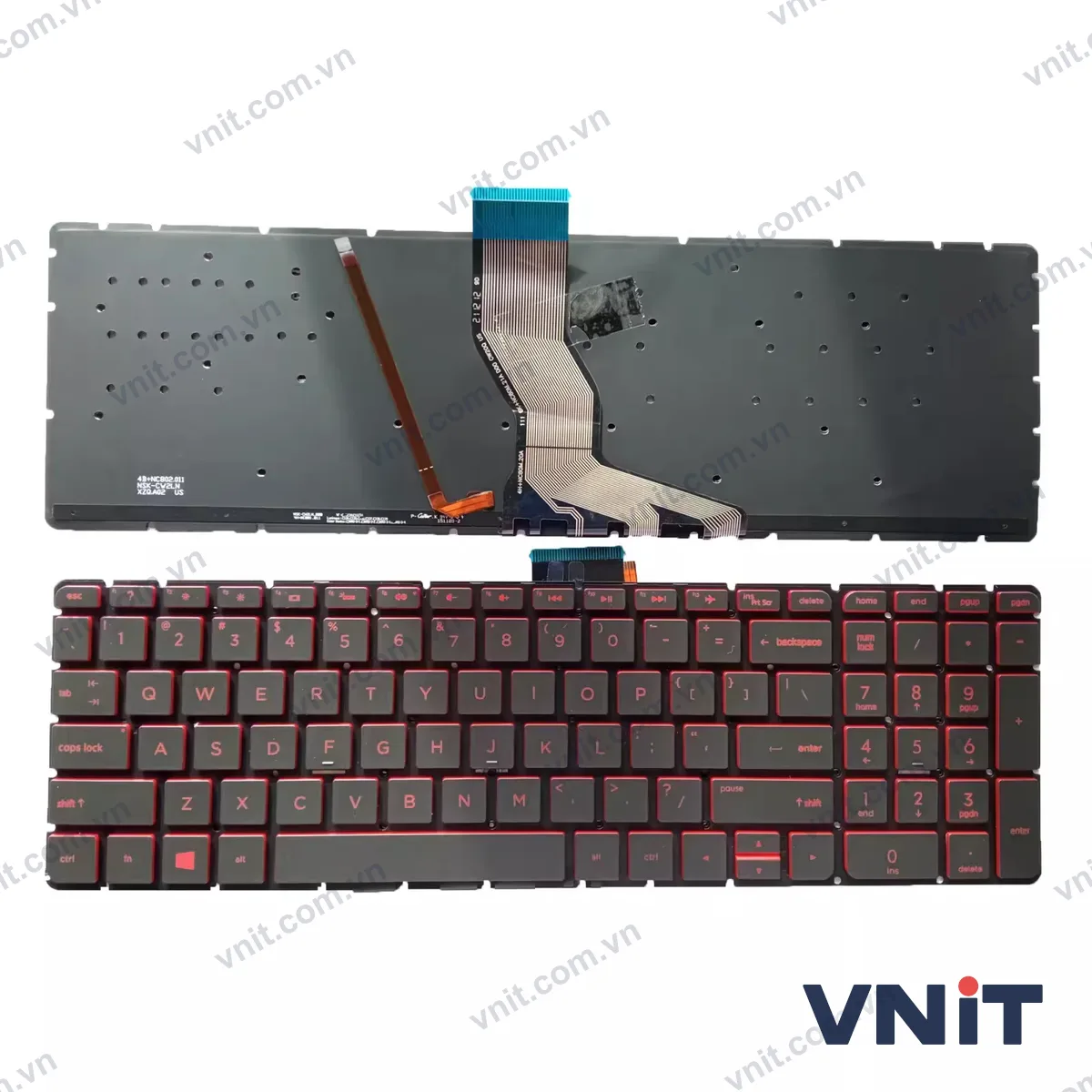 Bàn phím Laptop HP Pavilion 15-AB 15T-AB 15Z-AB 15-AE 15T-AE 15-AH 15-AN 15-AK OEM (Có đèn nền) (Màu đỏ)