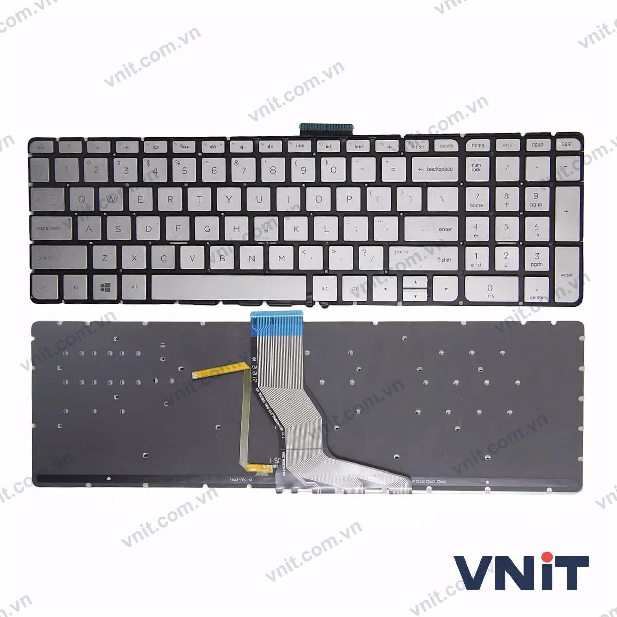 Bàn phím Laptop HP Pavilion 17-G 17T-G 17Z-G (Có đèn nền) (Màu bạc)