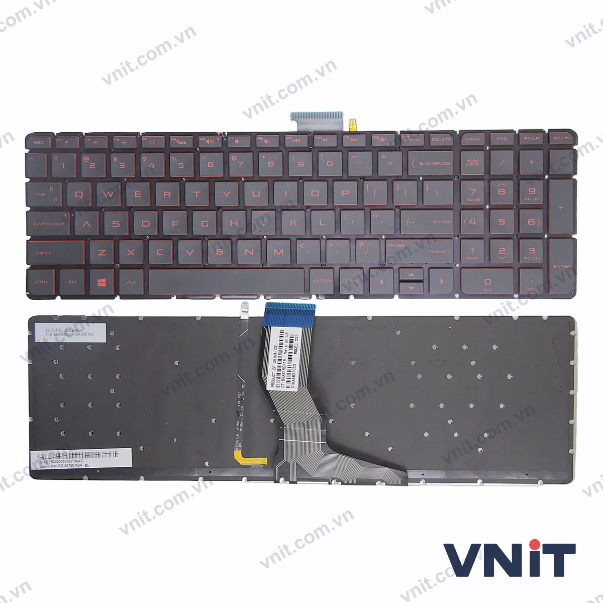 Bàn phím Laptop HP Pavilion 17-G 17T-G 17Z-G (Có đèn nền) (Màu đỏ)