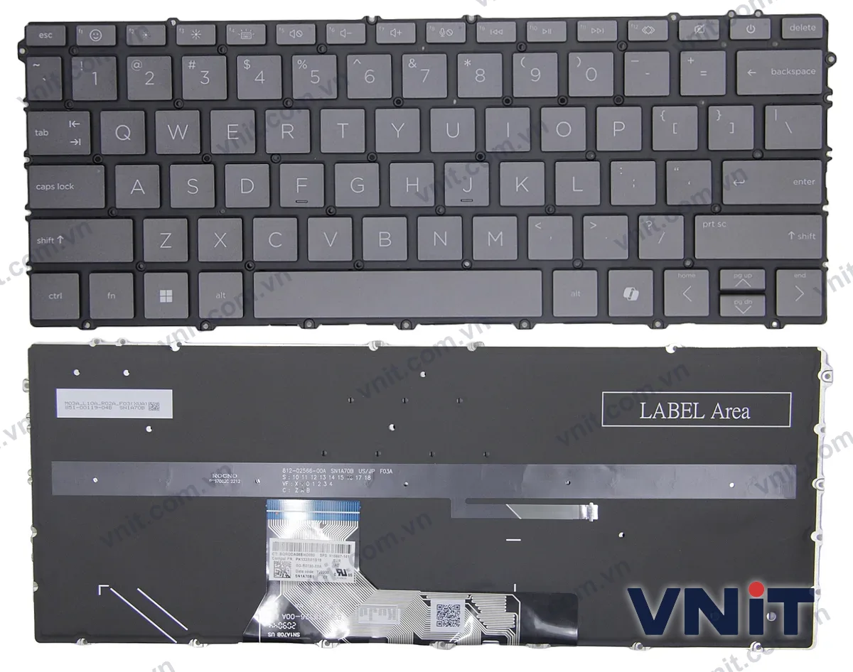 Bàn phím Laptop HP Pavilion Aero 13-BG, 13Z-BG, brown AI (Có đèn nền)