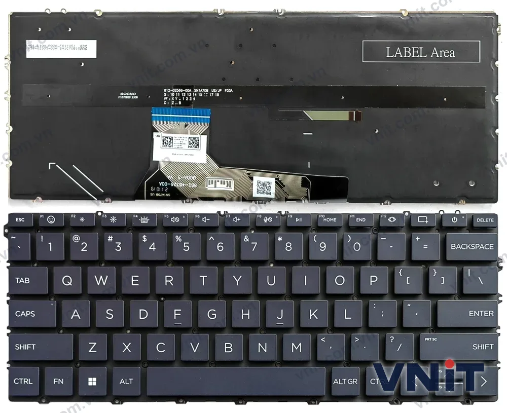 Bàn phím Laptop HP Pavilion Aero 13-BG, 13Z-BG, brown (Có đèn nền)