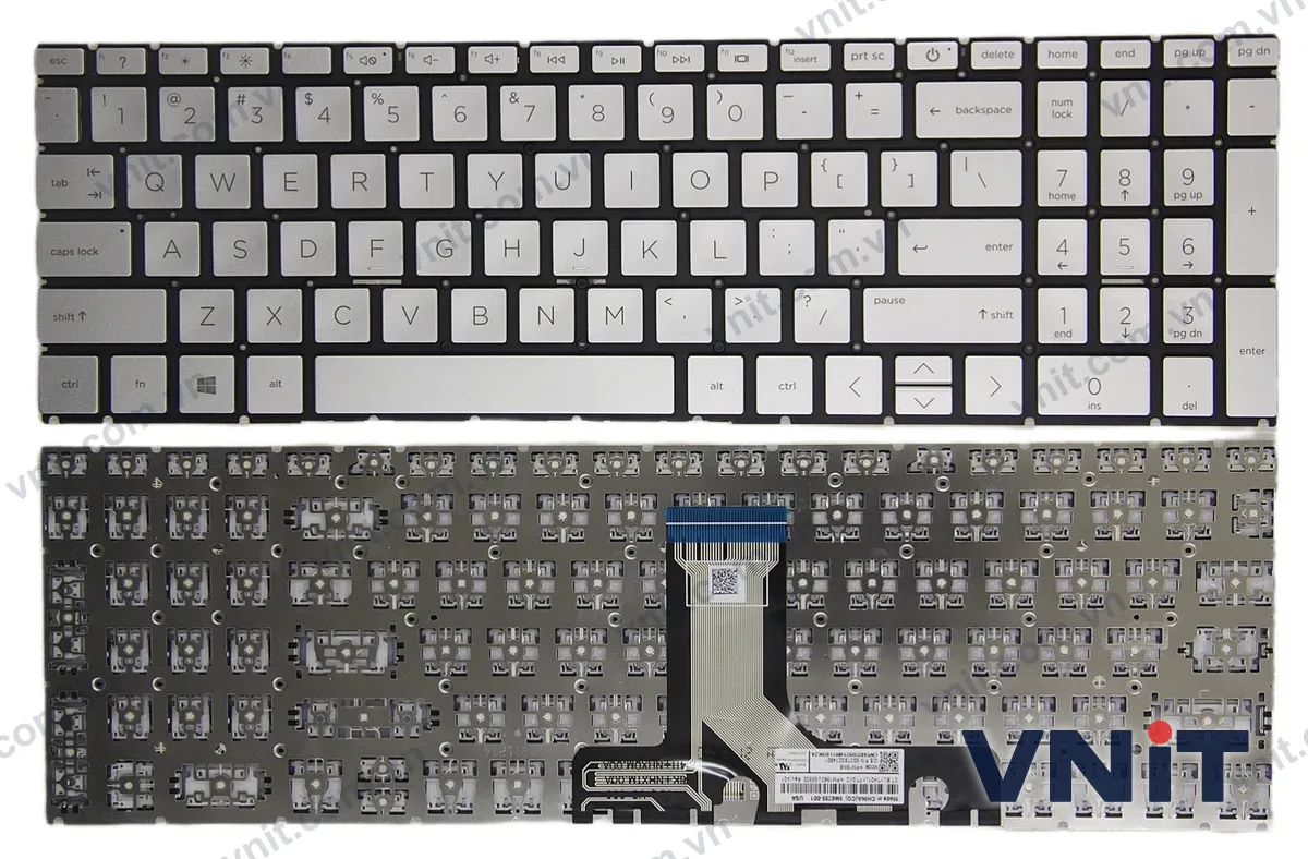 Bàn phím Laptop HP Pavilion Plus 16-AB, 16T-AB, 16-AB0000, 16-AB1000, F1 question (Màu bạc)