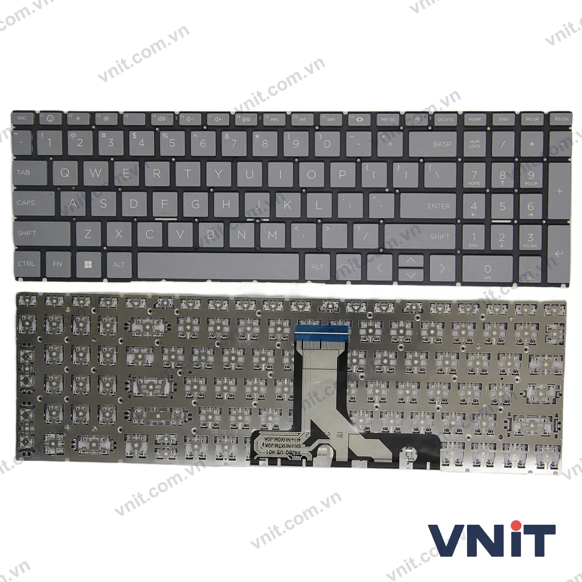 Bàn phím Laptop HP Pavilion Plus 16-AB, 16T-AB, 16-AB0000, 16-AB1000, F1 smile (Màu xám)