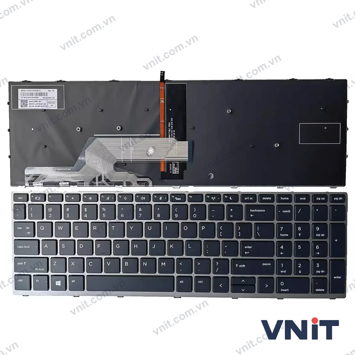 Bàn phím Laptop HP Probook 450 G5 455 G5 470 G5 650 G4 650 G5 frame OEM (Có đèn nền) (Màu bạc)