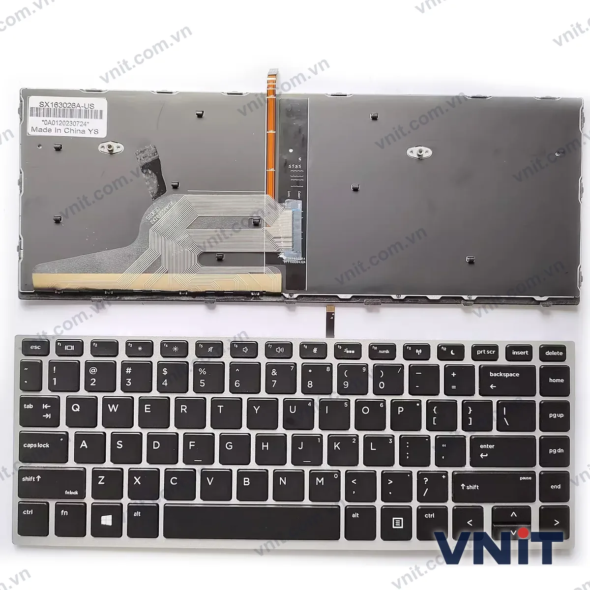 Bàn phím Laptop HP ProBook X360 440 G1 L28406-001 frame (Có đèn nền) (Màu bạc)