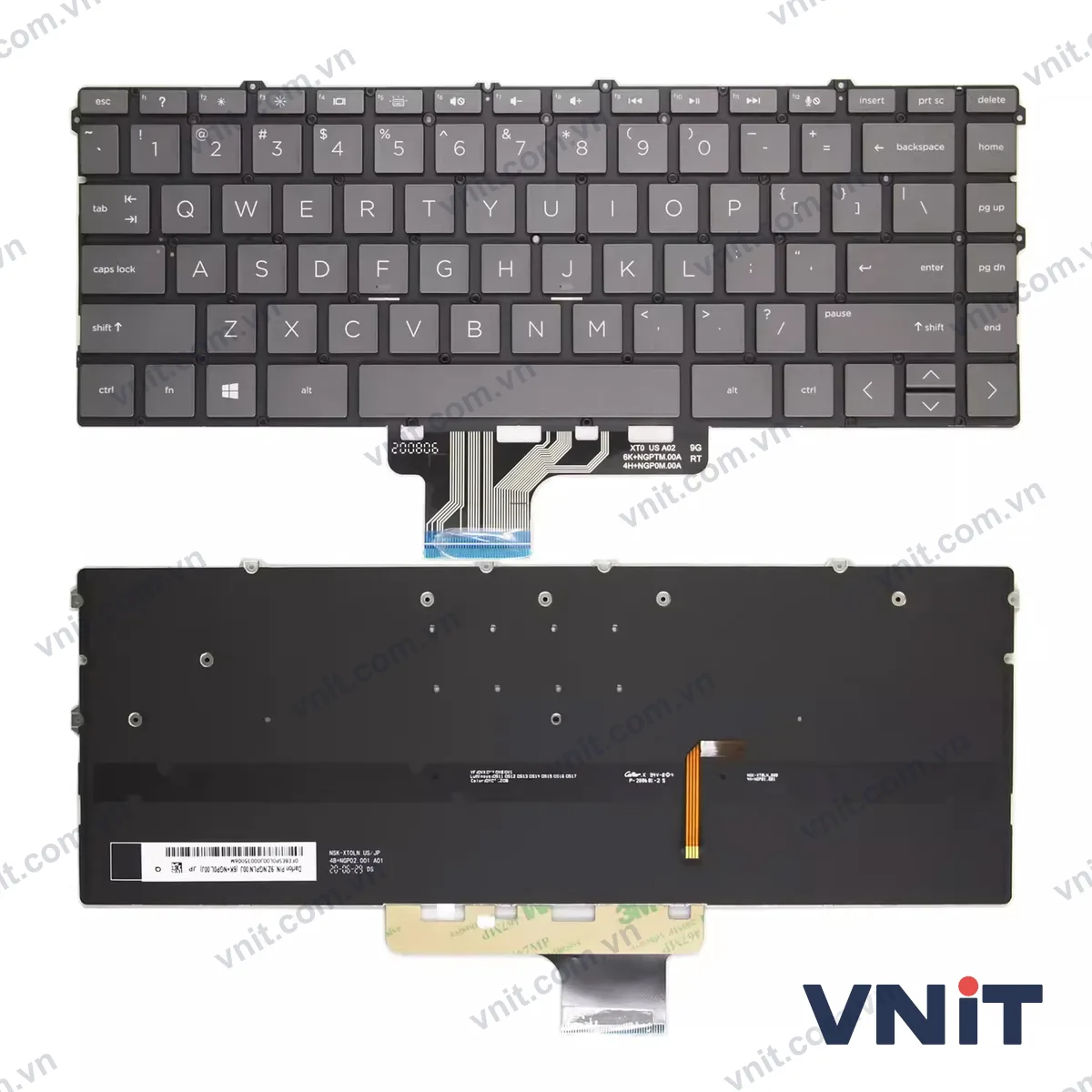 Bàn phím Laptop HP Spectre X360 13-AW TPN-Q225 13-aw2042TU brown (Có đèn nền)