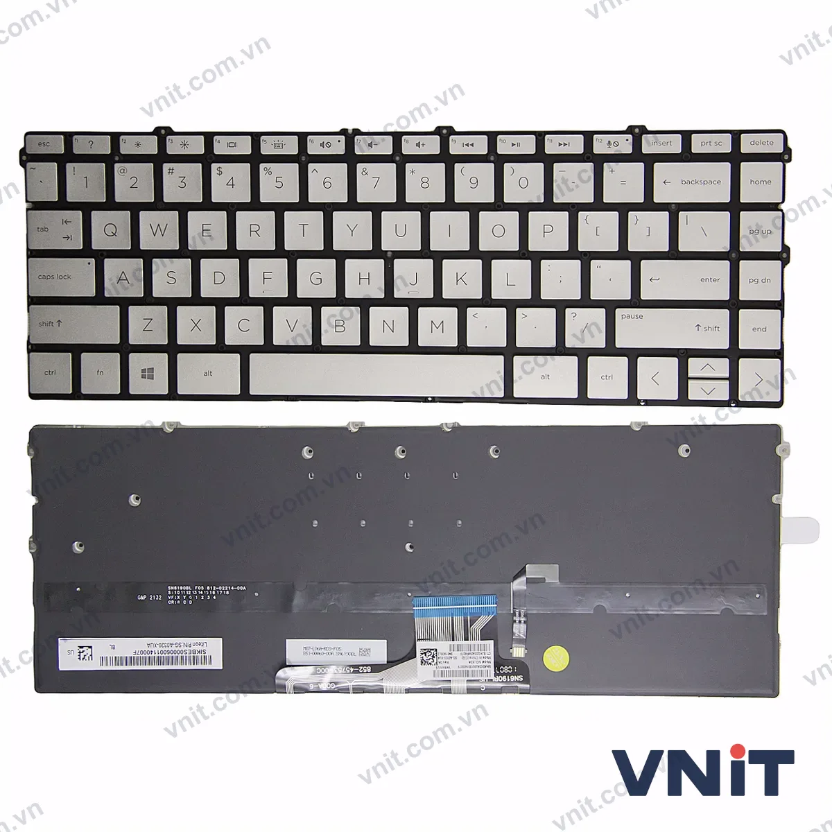 Bàn phím Laptop HP Spectre X360 13-AW TPN-Q225 13-aw2042TU (Có đèn nền) (Màu vàng)