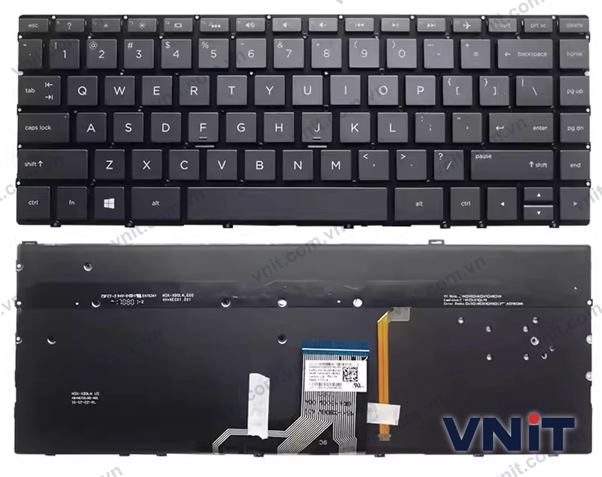 Bàn phím Laptop HP Spectre X360 15-BL, 15-BL112DX, 15-BL012DX, TPN-Q179 (Có đèn nền) (Màu đen)