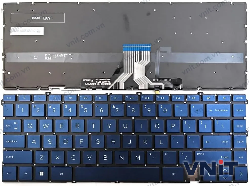 Bàn phím Laptop HP Spectre x360 16-F, 16T-F, TPN-C154, 2-in-1 (Có đèn nền) (Màu xanh)
