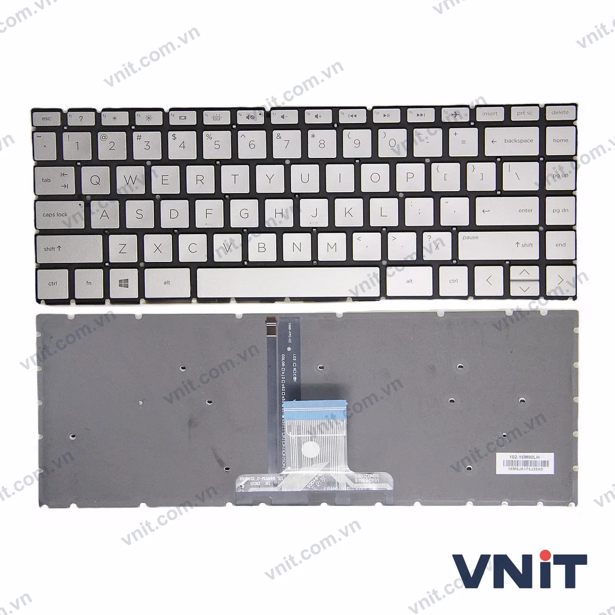 Bàn phím Laptop HP TPN-W131 TPN-W139 TPN-I131 TPN-I132 TPN-I136 (Có đèn nền) (Màu bạc)