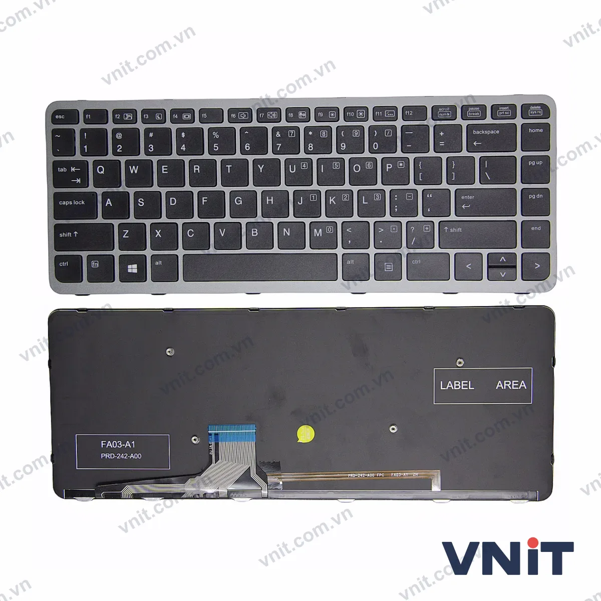 Bàn phím Laptop HP X360 1000 1040 G1 1040 G2 frame (Có đèn nền) (Màu bạc)