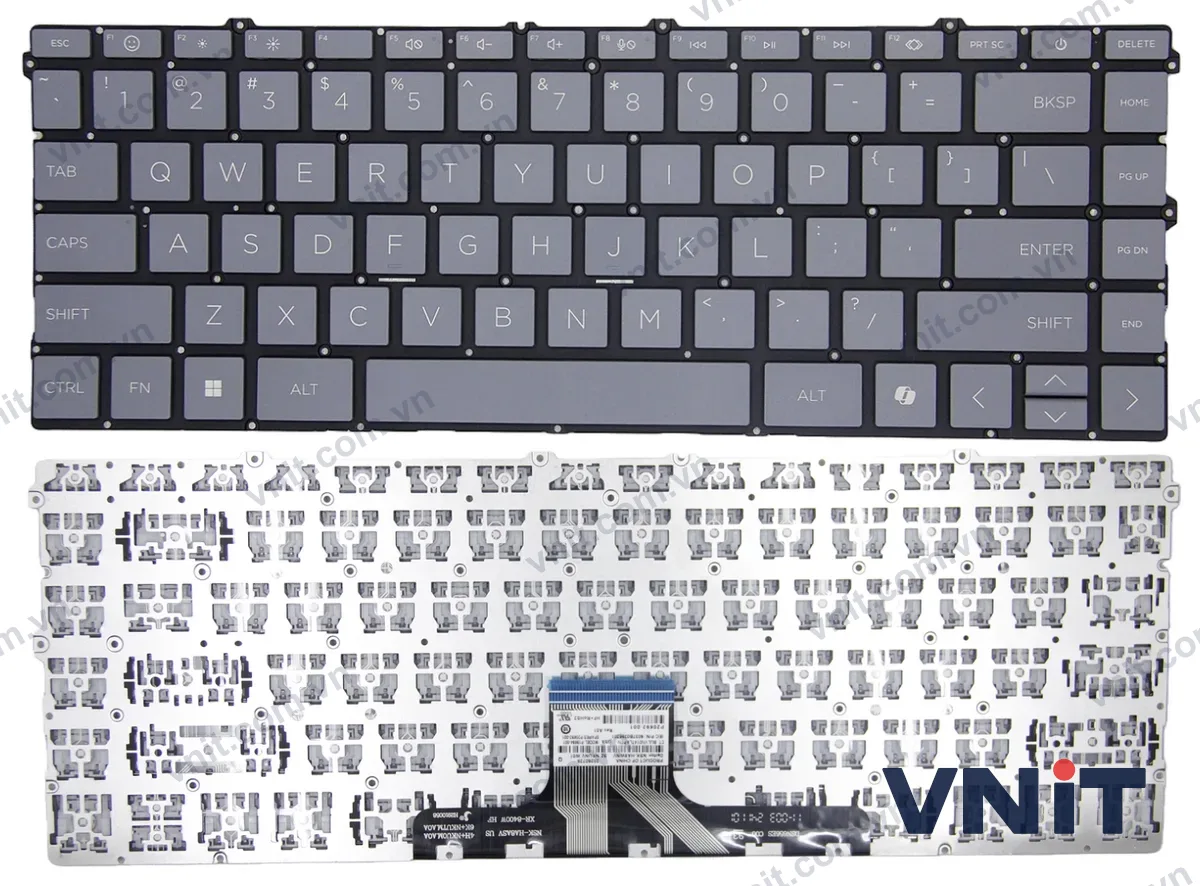 Bàn phím Laptop HP X360 14-DW, 14-DV, 14-DY, 13-BB, 13T-BB, 14M-DW, 14T-DW, 14M-DY, 14Q-DY, 14T-DY, AI F1 smile (Màu xám)