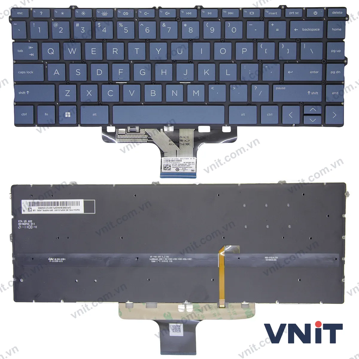 Bàn phím Laptop HP X360 14-DW, 14-DV, 14-DY, 13-BB, 13T-BB, 14M-DW, 14T-DW, 14M-DY, 14Q-DY, 14T-DY (Có đèn nền) (Màu xanh)