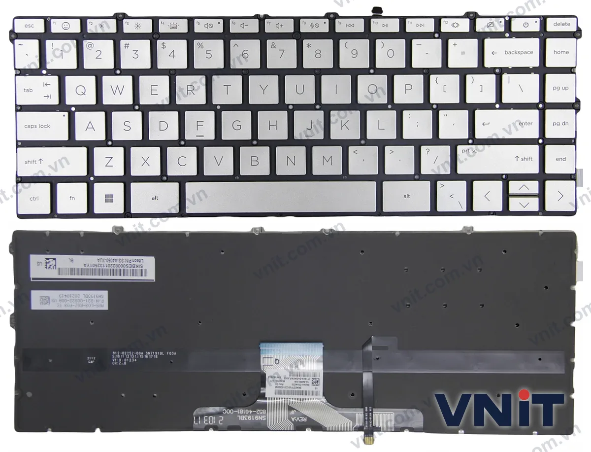 Bàn phím Laptop HP X360 14-DW, 14-DV, 14-DY, 13-BB, 13T-BB, 14M-DW, 14T-DW, 14M-DY, 14Q-DY, 14T-DY, F1 smile (Có đèn nền) (Màu vàng)