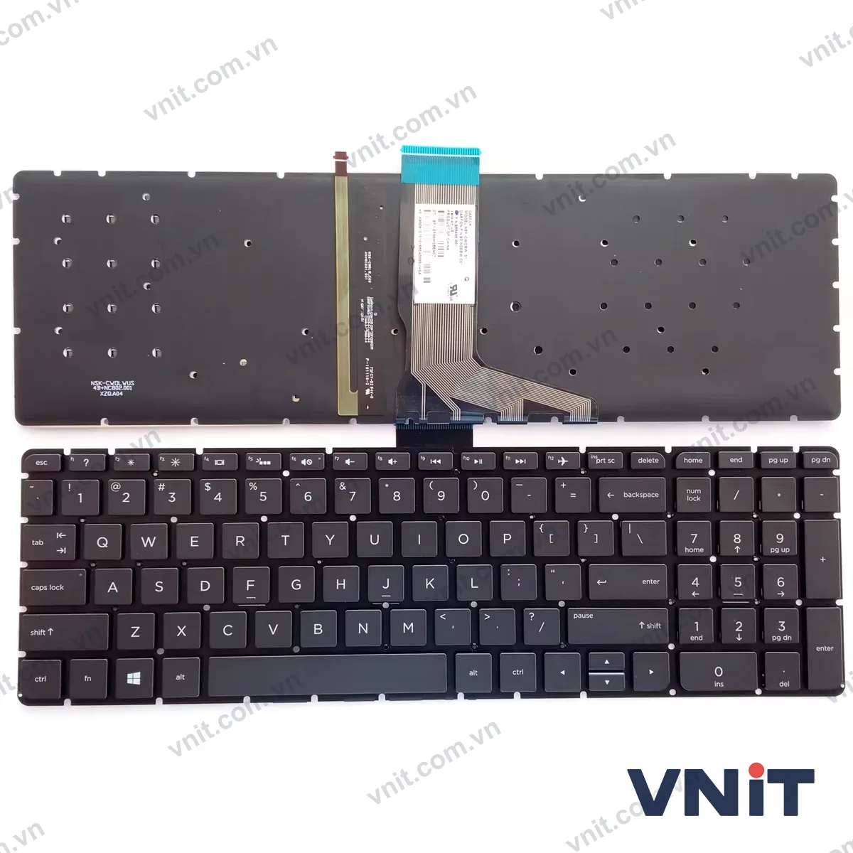 Bàn phím Laptop HP x360 15-BK 15T-BK 15-BR 15-BE M6-W 15-W TPN-W114 (Có đèn nền) (Màu đen)