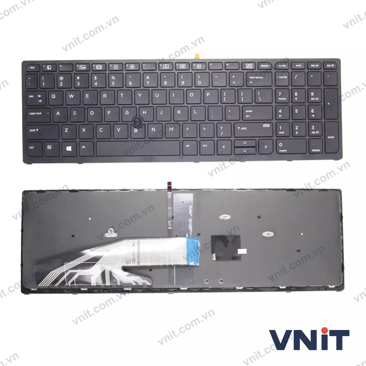 Bàn phím Laptop HP ZBOOK 15 G3 15 G4 ZBOOK 17 G3 17 G4 frame trackpoint (Có đèn nền) (Màu đen)
