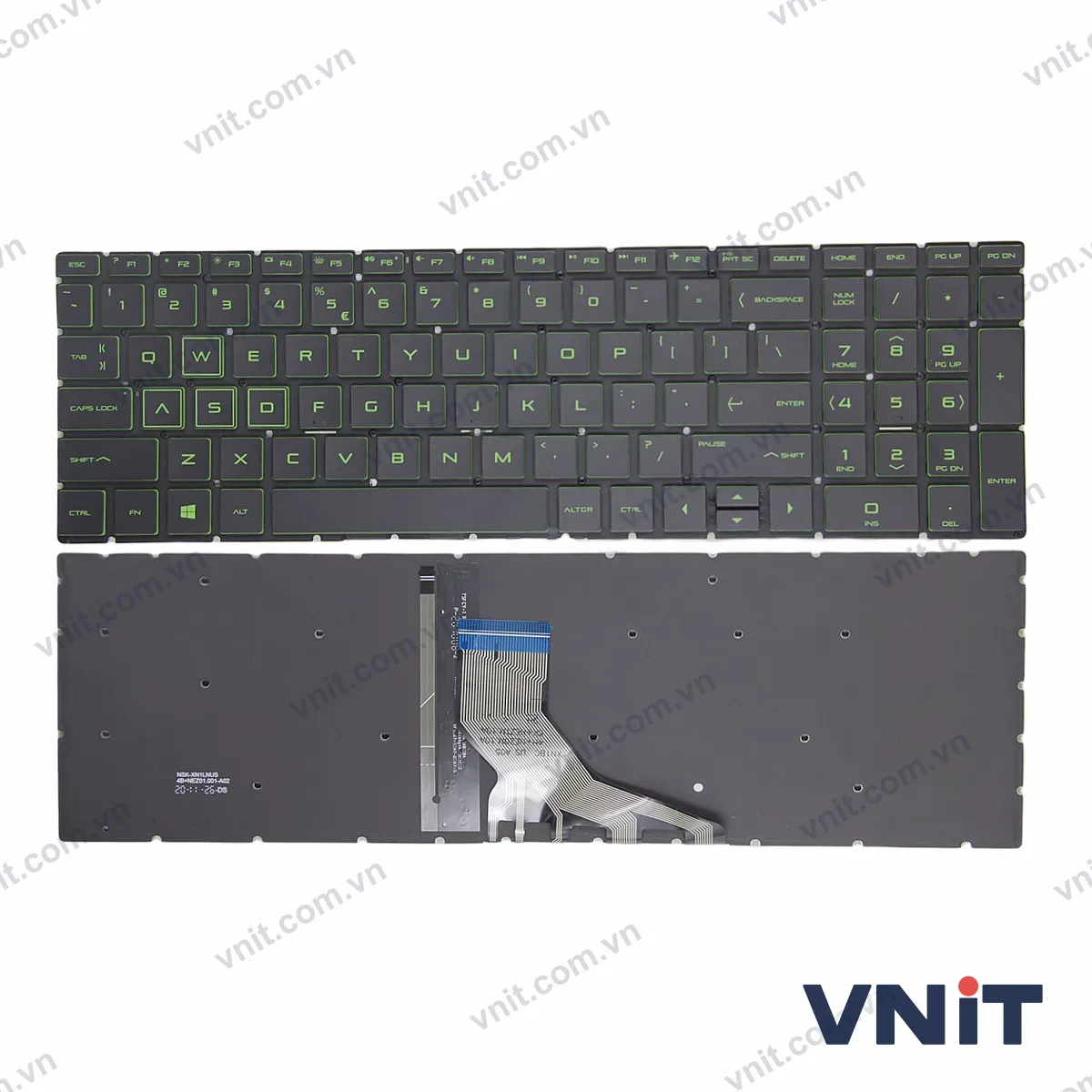 Bàn phím Laptop HP Zbook 15V G5, TPN-C134, TPN-Q284, ZHAN 99 G1, ZHAN 99 G4 (Có đèn nền) (Màu xanh lá)