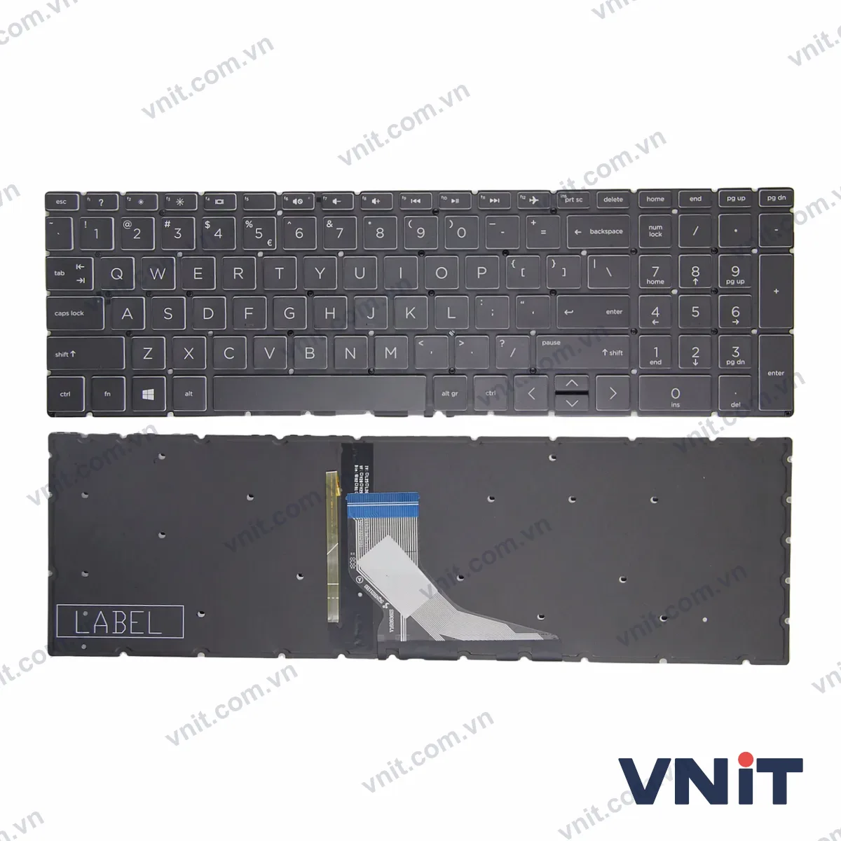 Bàn phím Laptop HP Zbook 15V G5, TPN-C134, TPN-Q284, ZHAN 99 G1, ZHAN 99 G4, Crystal keycap (Có đèn nền)