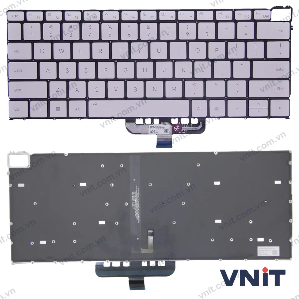 Bàn phím Laptop Huawei honor X14 plus, FMI-76, FMI-721, MFI-721, MRA-721, 2024 (Có đèn nền) (Màu hồng)