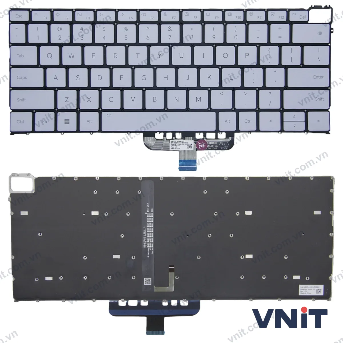 Bàn phím Laptop Huawei honor X14 plus, FMI-76, FMI-721, MFI-721, MRA-721, 2024 (Có đèn nền) (Màu xanh)
