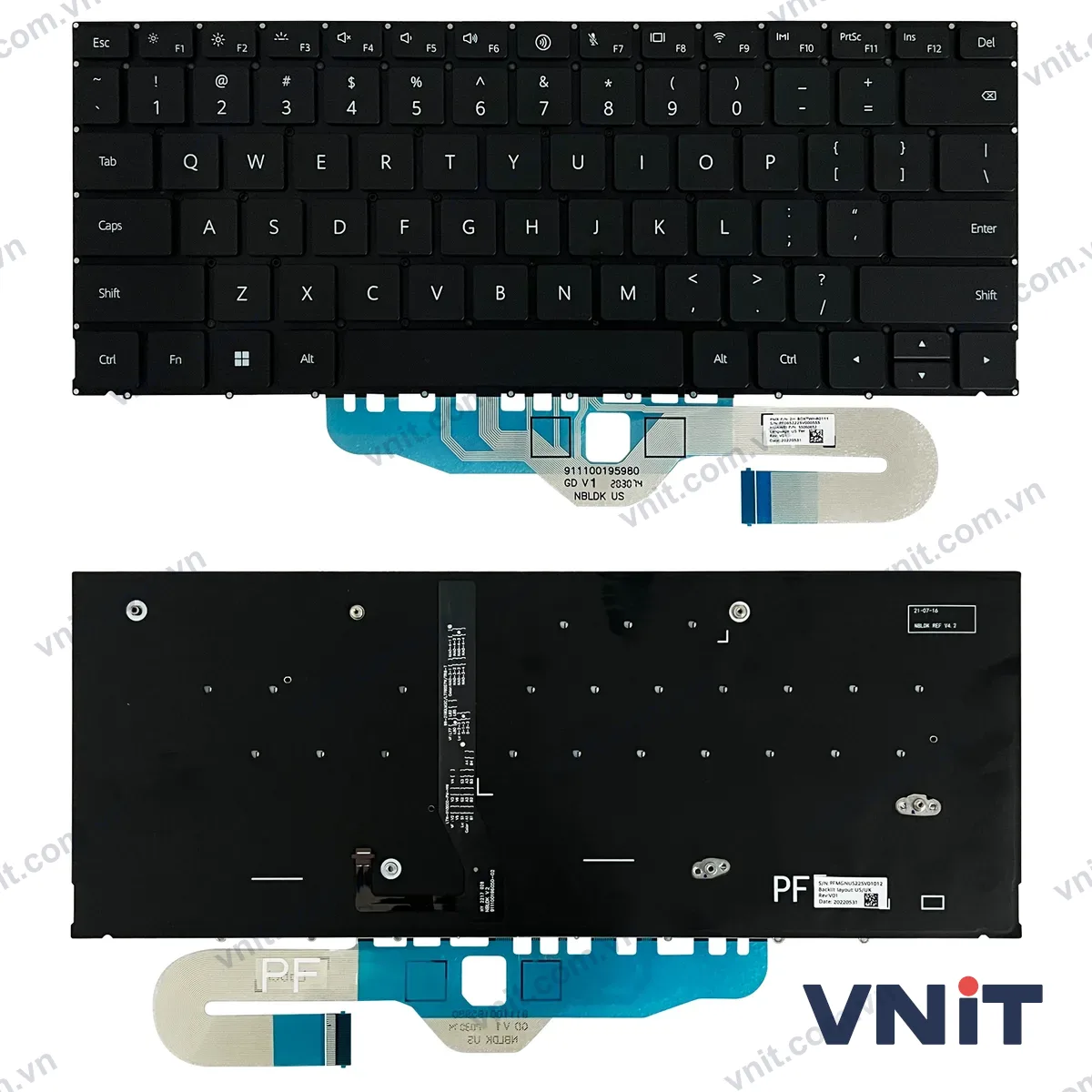 Bàn phím Laptop HUAWEI MateBook X Pro 2022, MRGFG-32, MRGFG-16, MRGF-X, MRGF-16 (Có đèn nền)