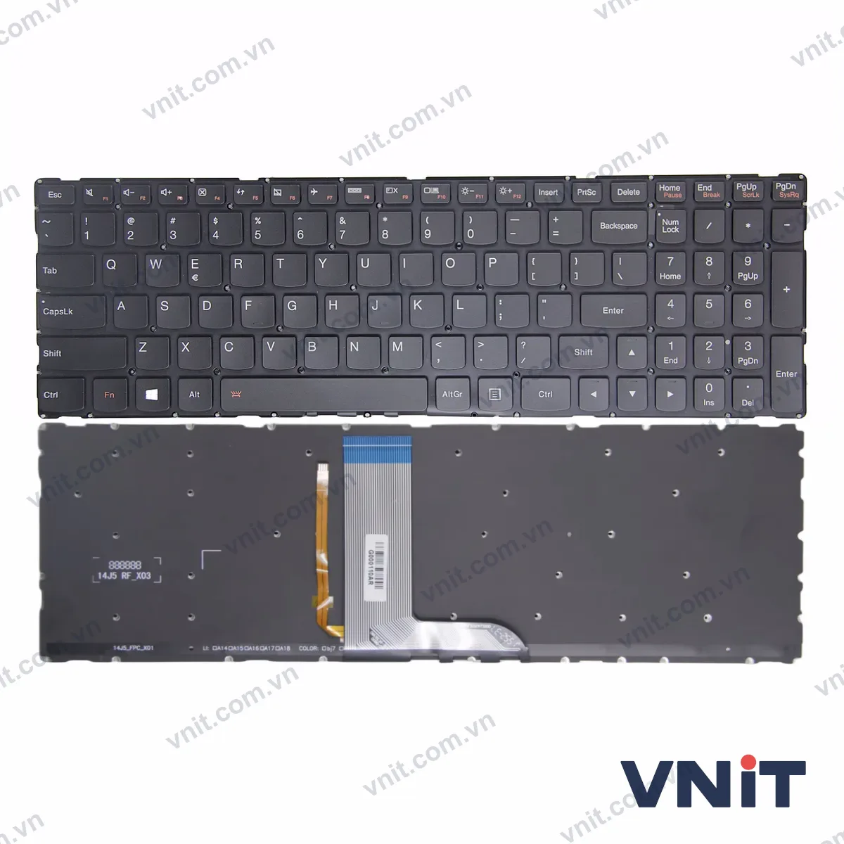 Bàn phím Laptop Lenovo 700-17ISK E520-15IKB M51-80 flex3-15 E520-15 (Có đèn nền)