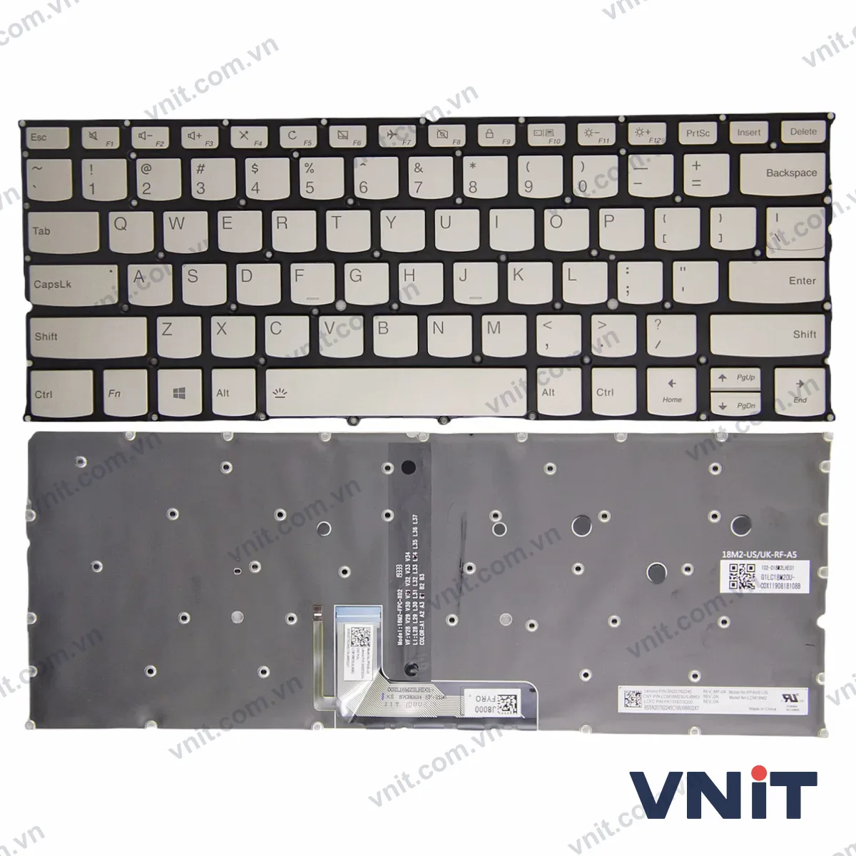 Bàn phím Laptop Lenovo C940-13ISK (Có đèn nền) (Màu vàng)