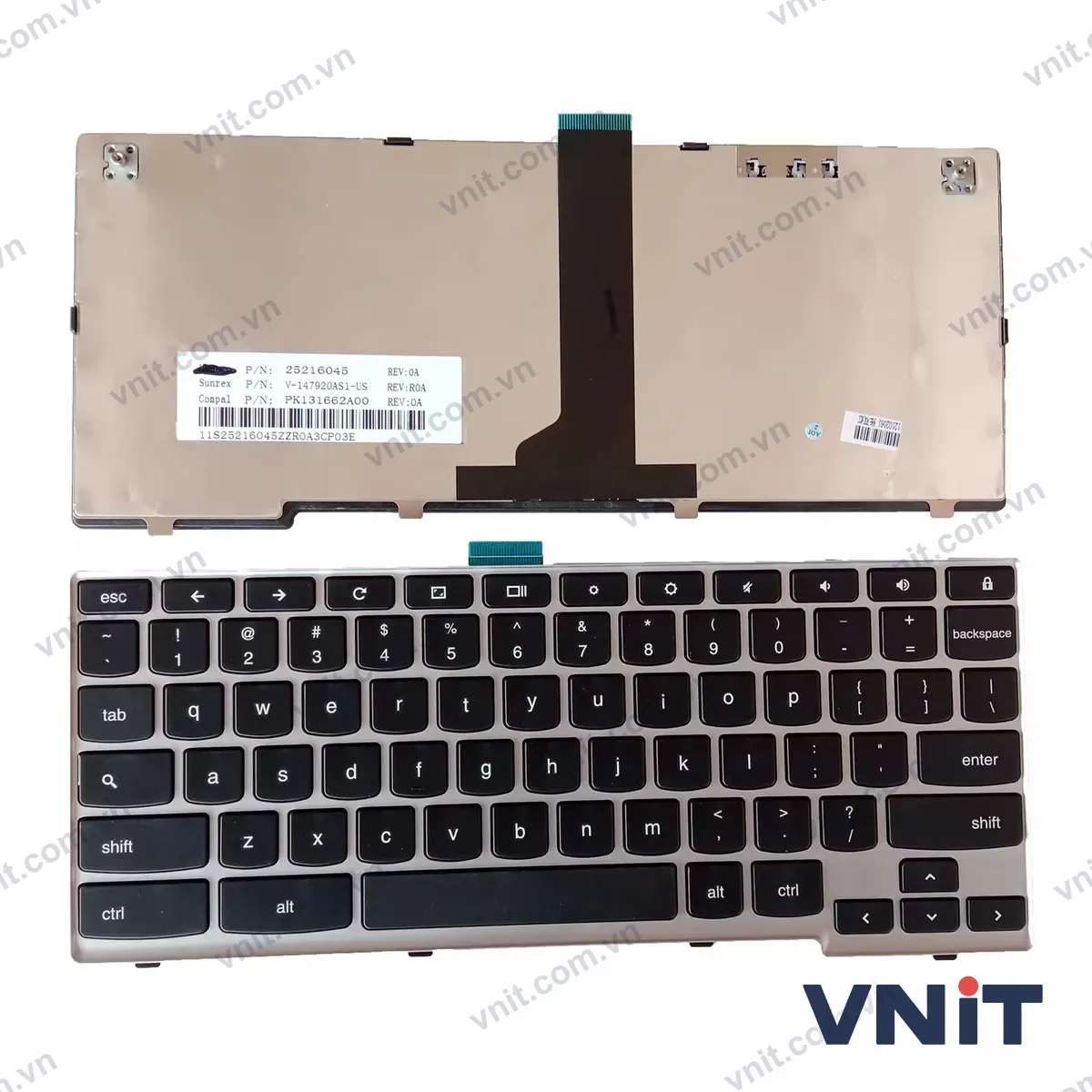 Bàn phím Laptop Lenovo Chromebook N20 N20P lock (Màu bạc)