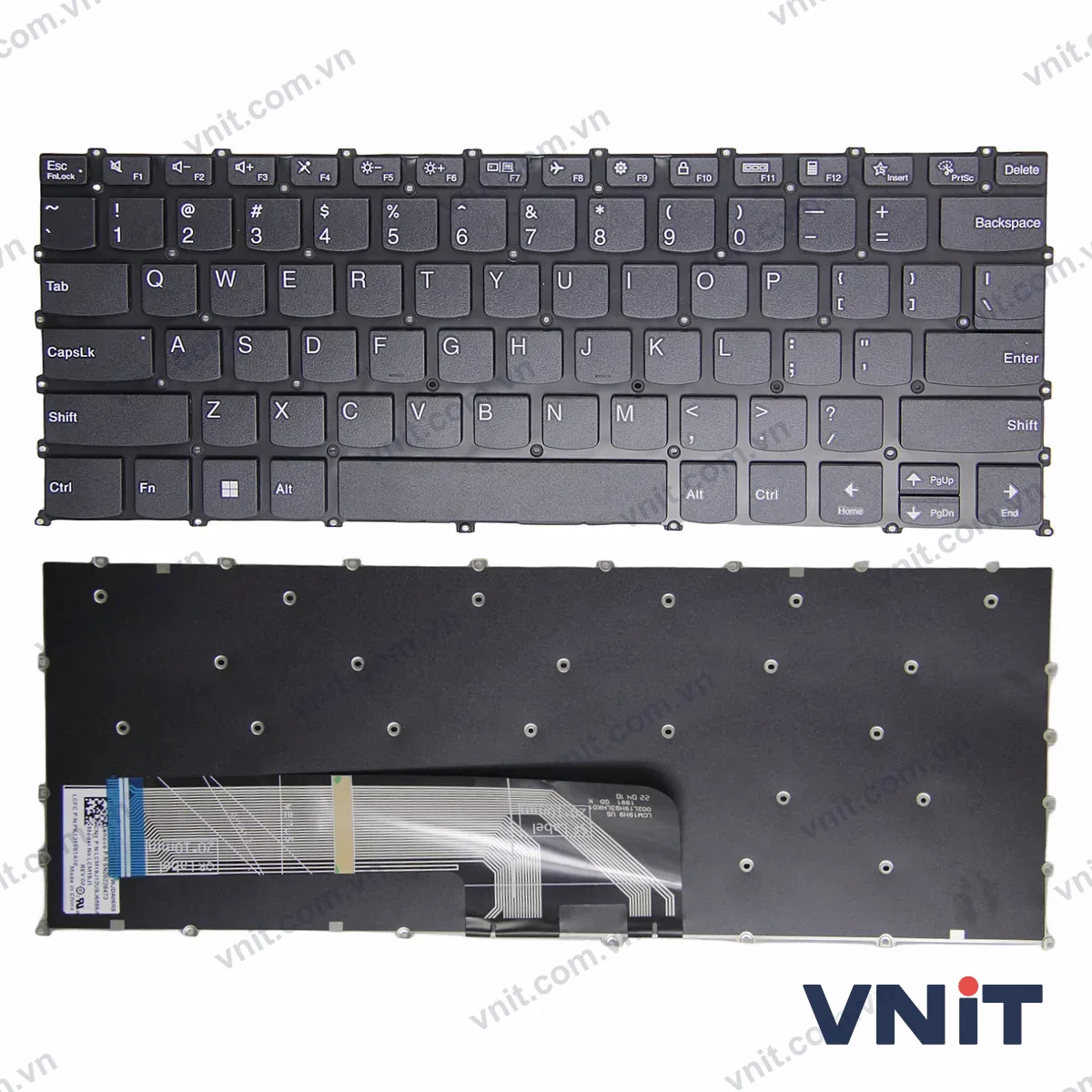 Bàn phím Laptop Lenovo Flex 5-14ABR8 5-14ALC7 5-14IAU7 5-14IRU8, F10 lock (Màu đen)