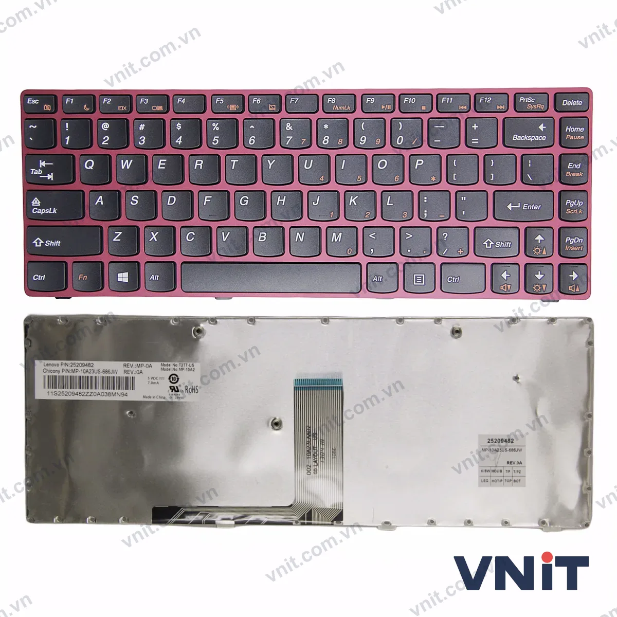 Bàn phím Laptop Lenovo G470 G475A B490 G475 B470E B480 V470A M490 (Màu đỏ)