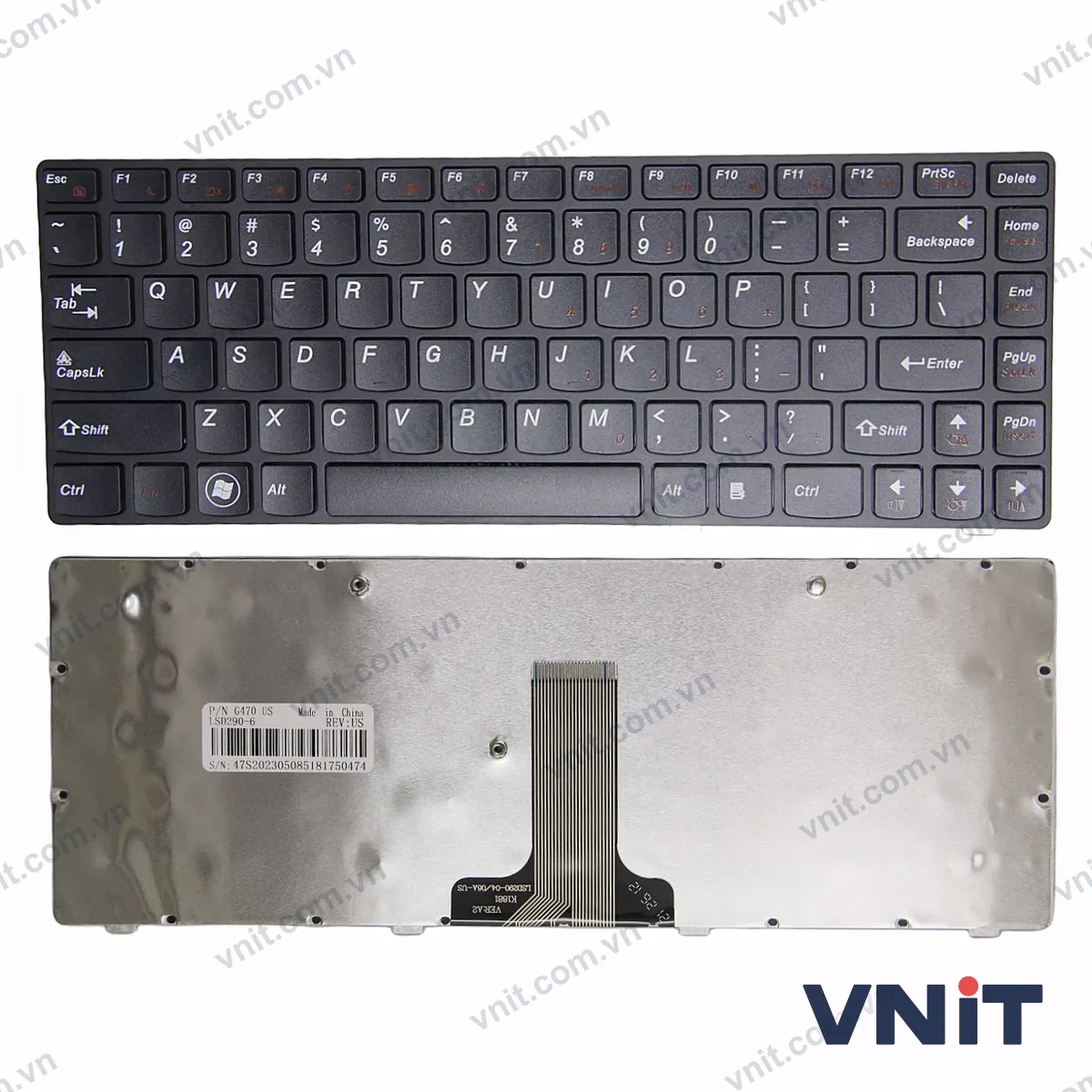 Bàn phím Laptop Lenovo G470 G475A B490 G475 B470E B480 V470A M490 OEM (Màu đen)