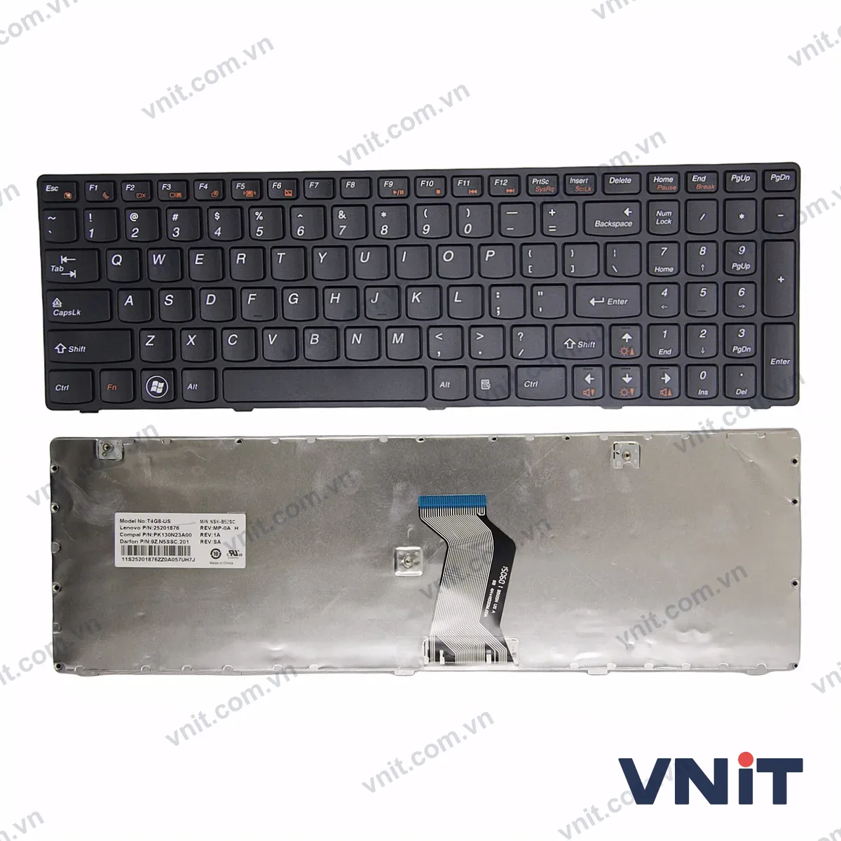 Bàn phím Laptop Lenovo G580 G590 Z580 Z585 G585 G780 frame (Màu đen)