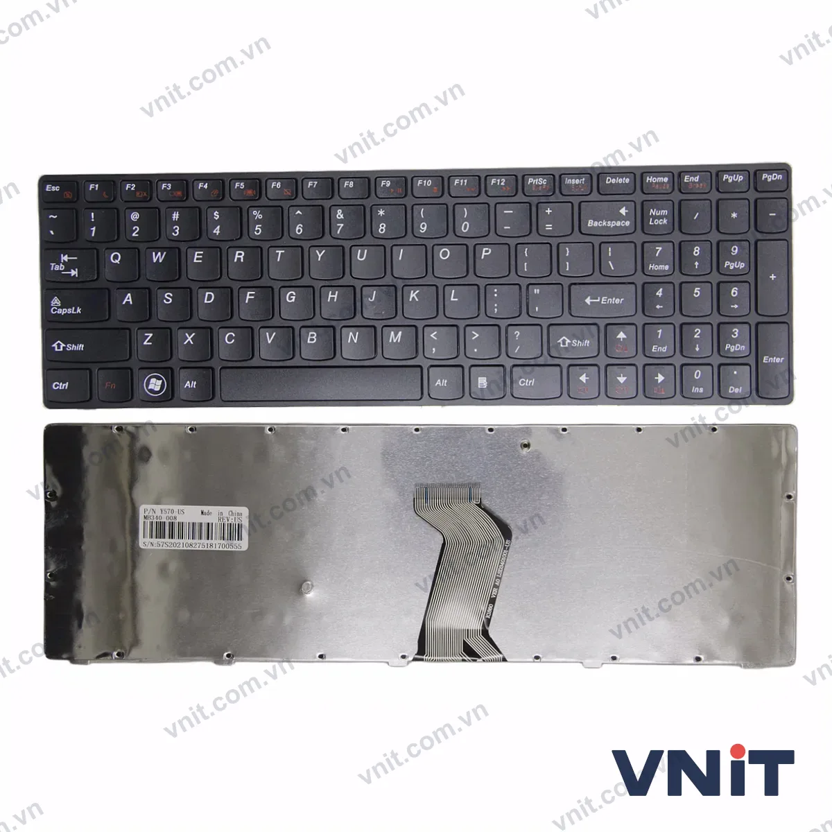 Bàn phím Laptop Lenovo Ideadpad Y570 frame OEM (Màu đen)