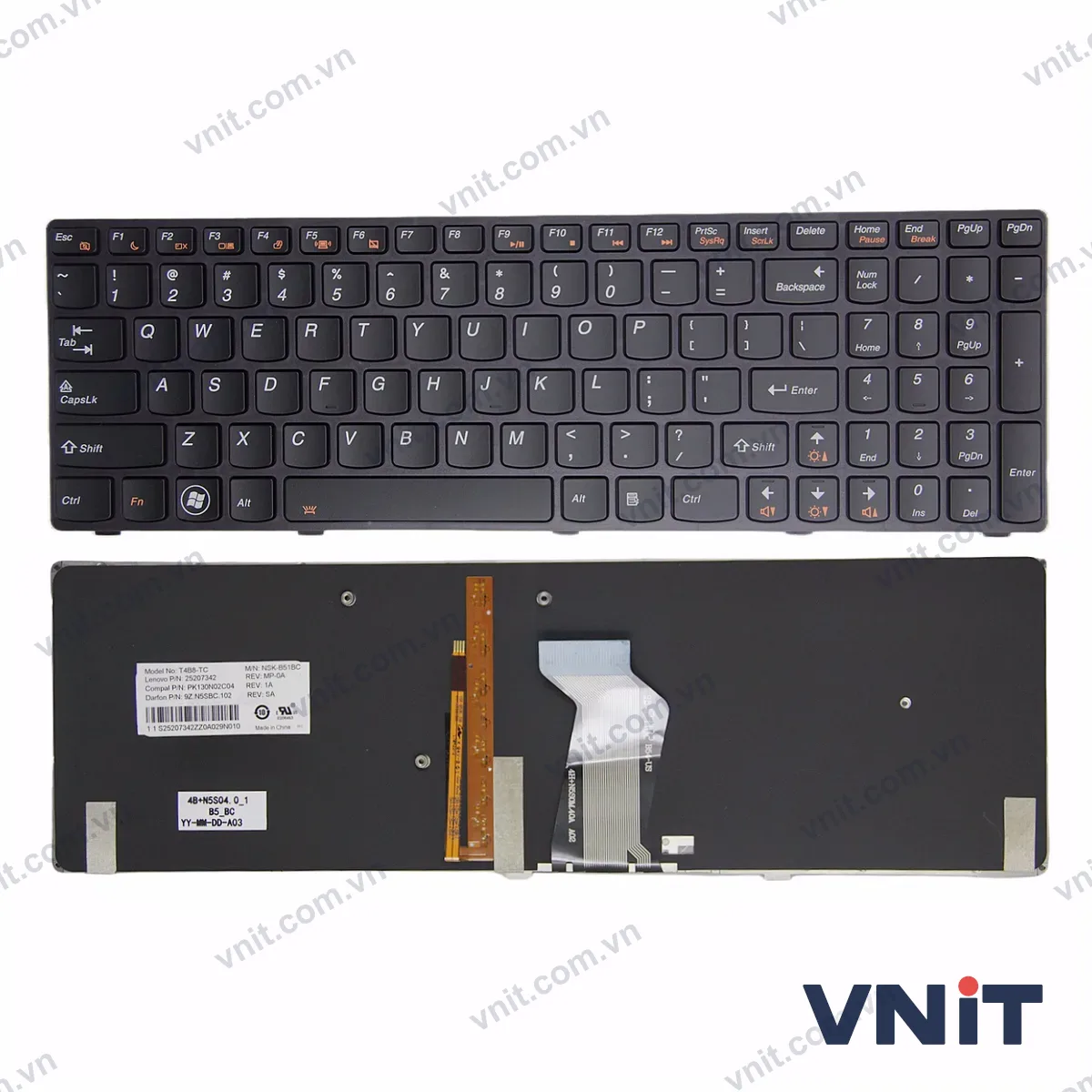 Bàn phím Laptop Lenovo Ideadpad Y580 Y580N (Có đèn nền)