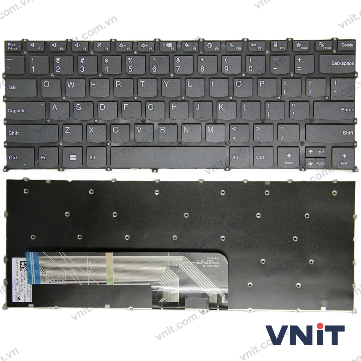 Bàn phím Laptop Lenovo IdeaPad 14 ALC7, IdeaPad 14 IJL7, IdeaPad 14 iAU7, 2022, IdeaPad 14s ALC, IdeaPad 14s ITL, 2021 F10 call (Màu đen)