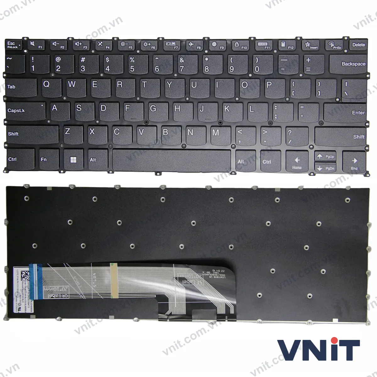 Bàn phím Laptop Lenovo IdeaPad 14 ALC7, IdeaPad 14 IJL7, IdeaPad 14 iAU7, 2022, IdeaPad 14s ALC, IdeaPad 14s ITL, 2021 F10 lock (Màu đen)