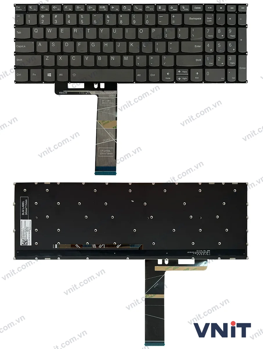 Bàn phím Laptop Lenovo IdeaPad 15S 2023, ABR8, IAN8, IRU8 (Có đèn nền)