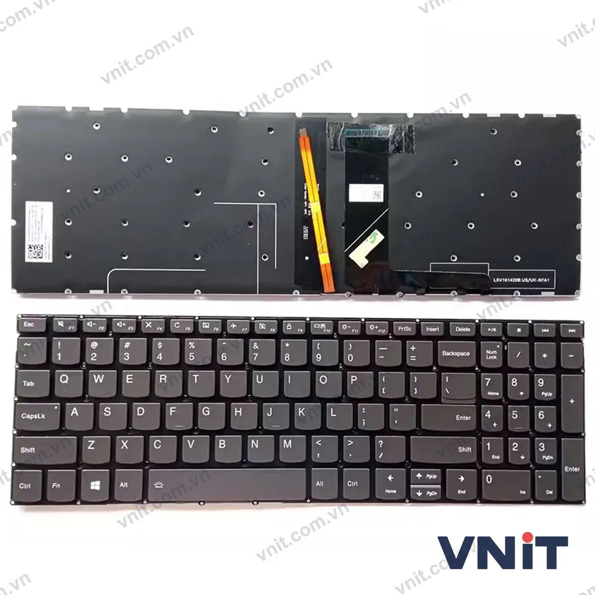 Bàn phím Laptop Lenovo IdeaPad 15s IML, 15s ARE, 15S IIL, 2020 fast-forward (Có đèn nền) (Màu xám)