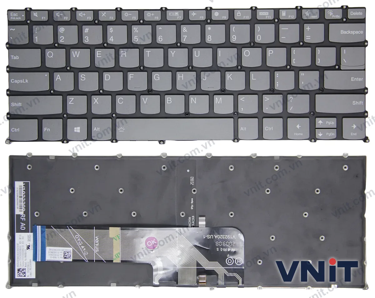 Bàn phím Laptop Lenovo ideapad 3 14ABA7, 5 14ABA7, 5 Pro-14ITL6, F10 lock (Có đèn nền) (Màu xám)
