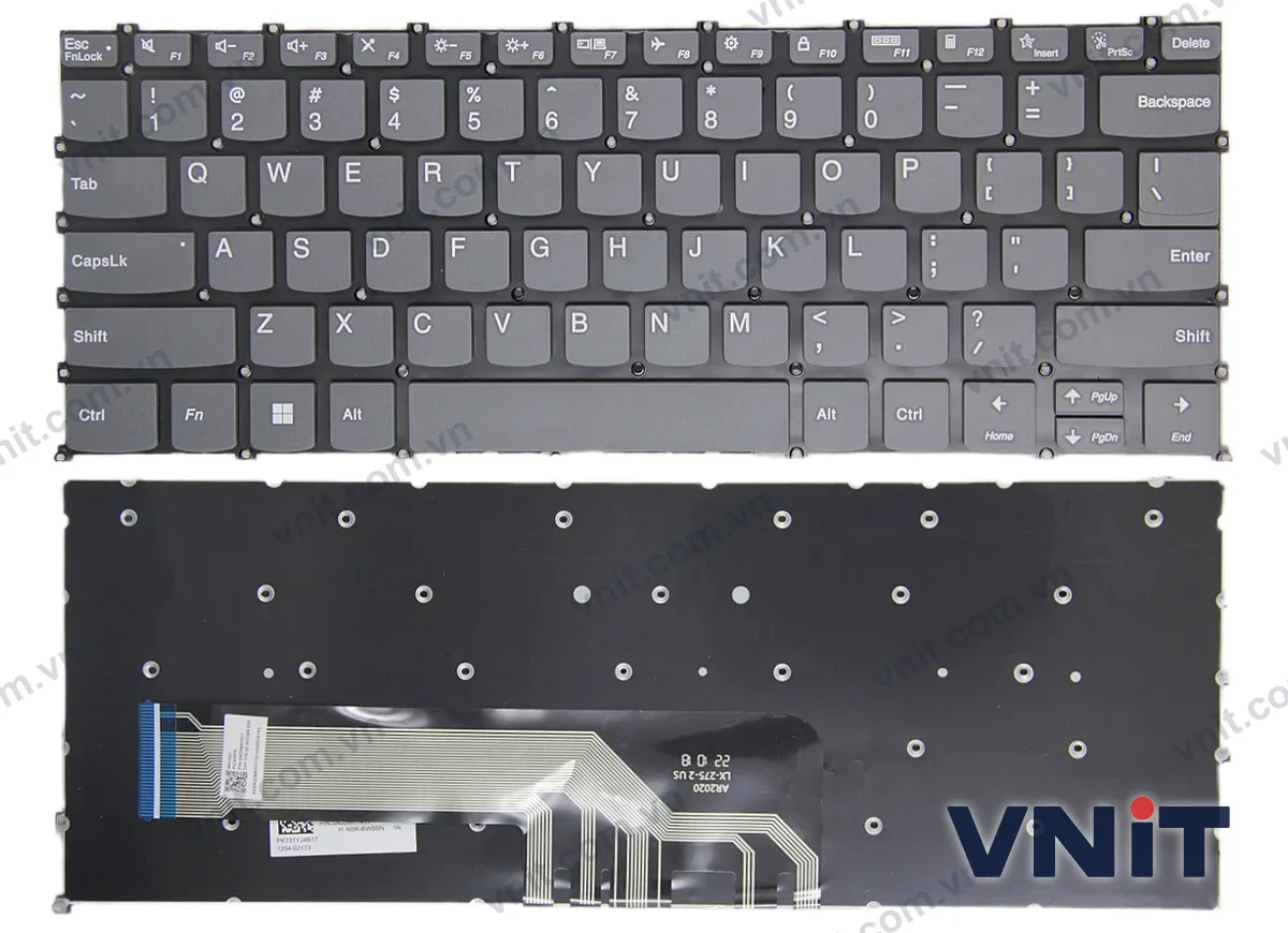 Bàn phím Laptop Lenovo ideapad 3 14ABA7, 5 14ABA7, 5 Pro-14ITL6, F10 lock (Màu xám)