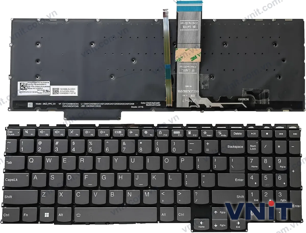 Bàn phím Laptop Lenovo IdeaPad 5 Pro 16ARH7 16IAH7 Pro-16ACH6 Pro-16IHU6 2021 (Có đèn nền)