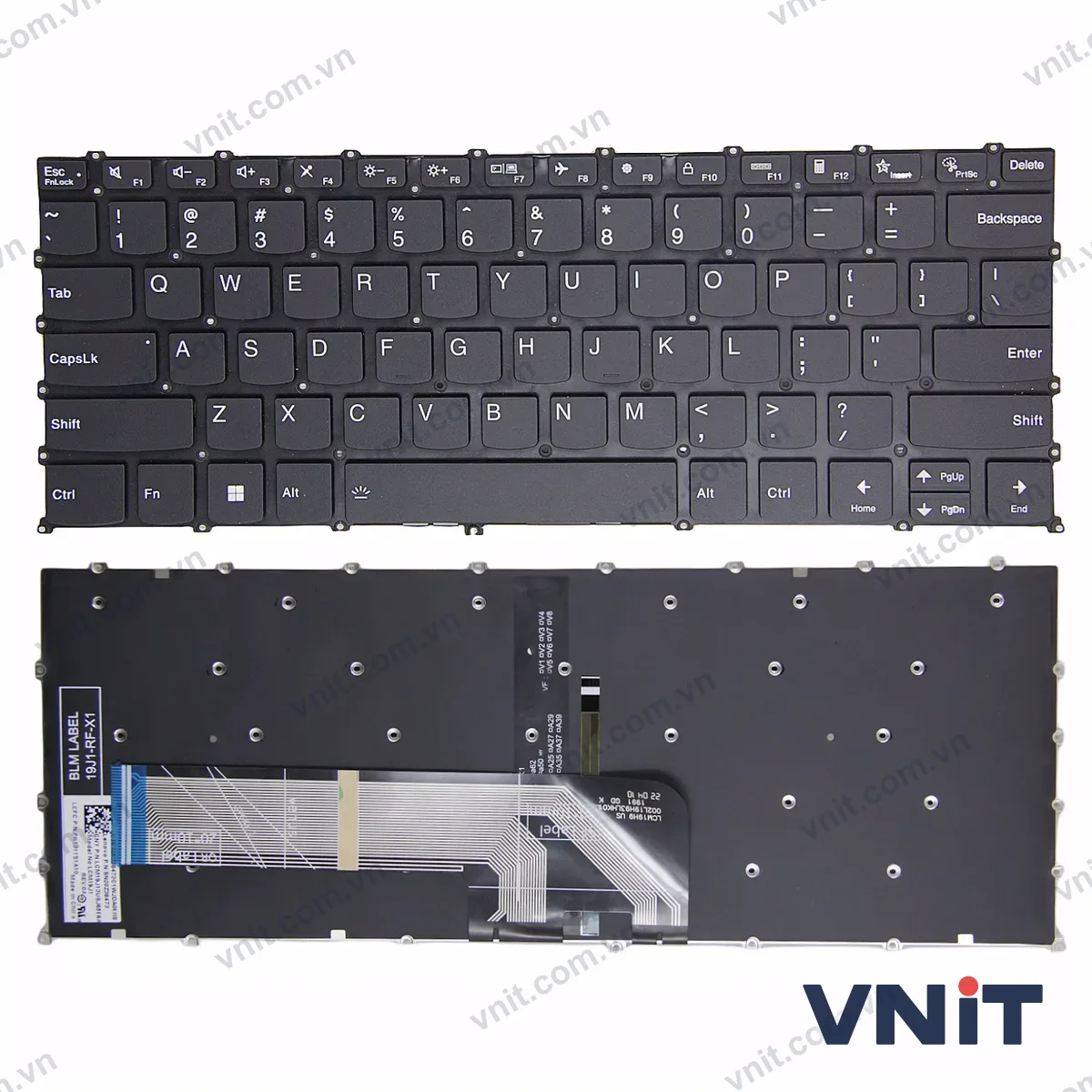 Bàn phím Laptop Lenovo IdeaPad Slim 3 14IRU9 14ITN9, F10 lock (Có đèn nền) (Màu đen)