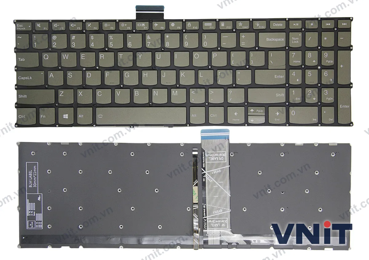 Bàn phím Laptop Lenovo IdeaPad Slim 3 16ABR8 16IAH8 16IRH8 16IRU8 (Có đèn nền) (Màu xanh lá)